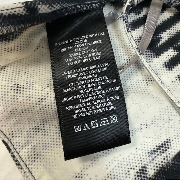 Silence + Noise by Anthropologie Black and White Graphic Fitted Camisole Size S - Picture 5 of 7